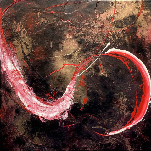 Pauline Tribou - Peintures - Solaire 2 60x60 cm